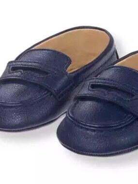 Janie and Jack Crib Loafer in Navy size 1